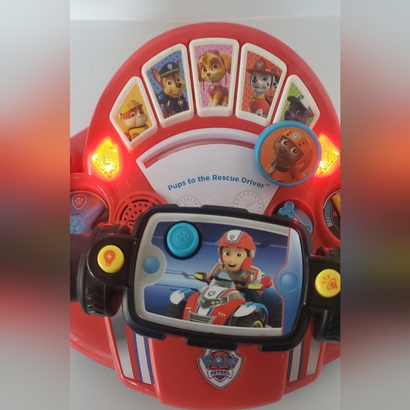 Vtech Paw Patrol Pups To The Rescue Interactive Steering Wheel Driver Toy - Picture 3 of 8